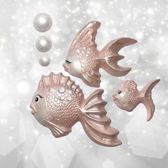 Chalkware Fish + Bubble Set - Retro Frosty Pink - Picture 1 of 1